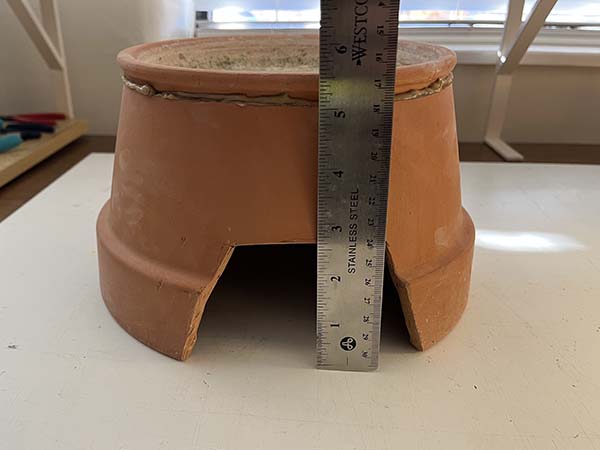 clay pot for tortoise cave or hide box